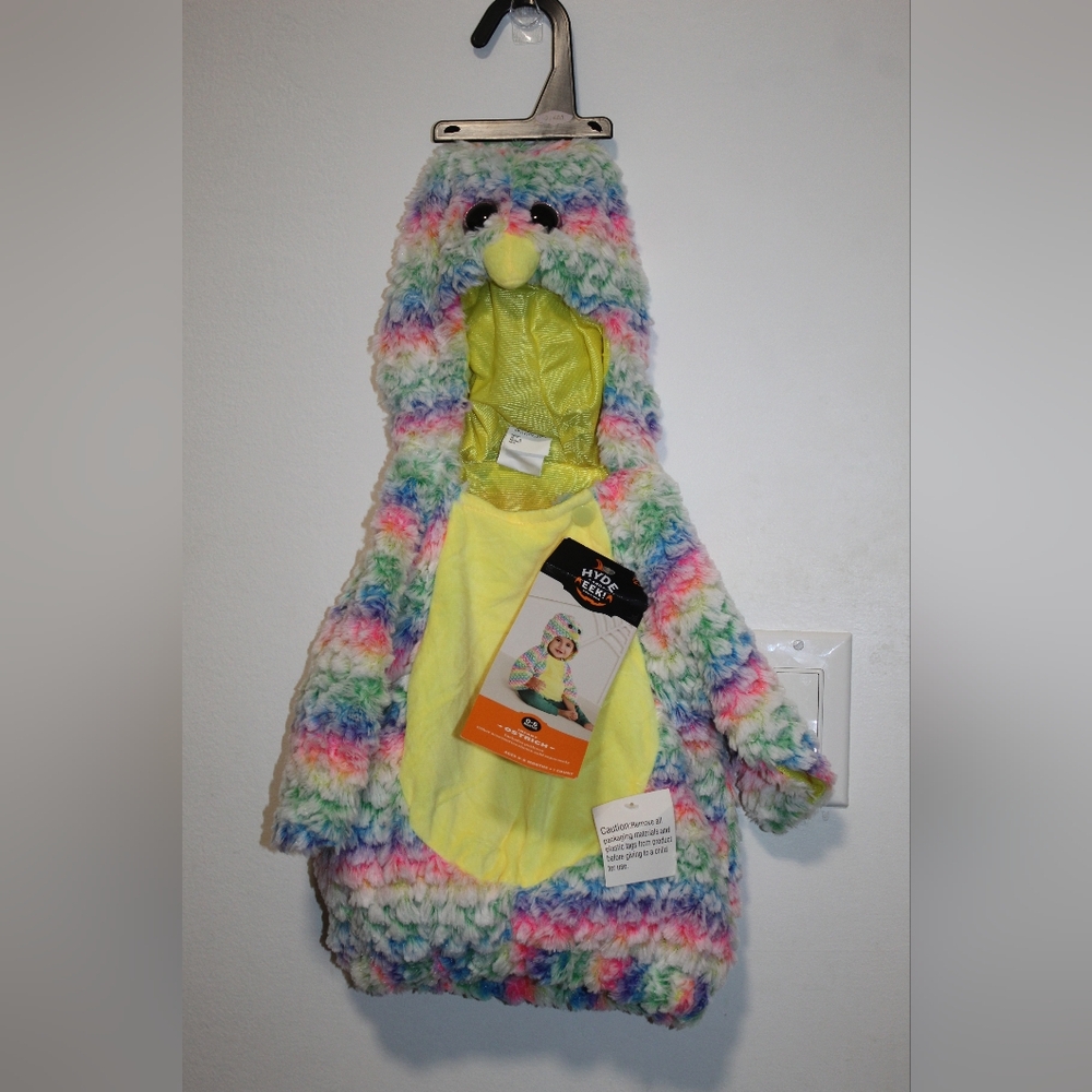 Colorful  Ostrich Plush Hooded Suit